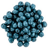 Czech Glass FIREPOLISH Beads 4mm SATURATED METALLIC SHADED SPRUCE