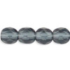 Czech Glass FIREPOLISH Beads 4mm MONTANA BLUE