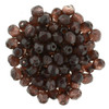 Czech Glass FIREPOLISH Beads 4mm OPAQUE COFFEE