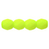 Czech Glass FIREPOLISH 4mm NEON LIME