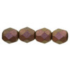 Firepolish 6mm Czech Beads POLYCHROME COPPER ROSE