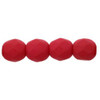 Firepolish 6mm Czech Beads SATURATED RED