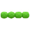 Firepolish 6mm Czech Beads NEON GREEN