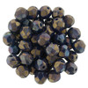 Firepolish 6mm Czech Glass Beads OXIDIZED BRONZE TITANIUM