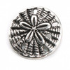 BUTTON-Flower Carved-19mm  Antique Silver