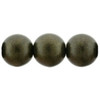 Czech Glass 8mm Round Druk Beads METALLIC SUEDE DARK GREEN