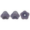 Bell Flower Czech Beads 8x6mm OPAQUE PURPLE