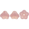 Bell Flower Czech Beads 8x6mm MILKY PINK