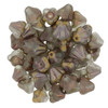 Baby Bell Flower Czech Glass Beads 6x4mm MATTE APOLLO GOLD