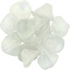 Three Petal Flower Czech Glass Beads 12x10mm SUEDED OLIVE CRYSTAL