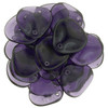 Rose Petal Czech Glass Beads 14x13mm TANZANITE