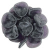 Rose Petal Czech Glass Beads 14x13mm LUSTER STONE TANZANITE