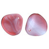 Rose Petal Czech Beads 14x13mm FUCHSIA SILKY BLUE