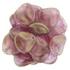 Rose Petal Czech Glass Beads 14x13mm HALO CHERUB