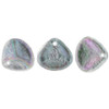 Rose Petal Czech Beads 8x7mm LUSTER IRIS CRYSTAL