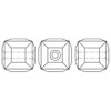 Swarovski Crystal Faceted Cube Bead 6mm ROSE WATER OPAL SHIMMER B