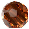 ELITE Eureka Crystal Faceted Round Bead 6mm SMOKED AMBER 5000