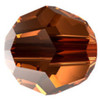 Swarovski Crystal Faceted Round Bead 4mm SMOKED AMBER 5000