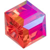 Swarovski Crystal Faceted Cube Bead 8mm LIGHT SIAM SHIMMER B 5601