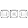 Swarovski Crystal Faceted Cube Bead 6mm WHITE OPAL SHIMMER B 5601