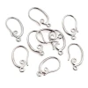 Ear Wire French Hook w/loop 19x11mm Silver Plated (5 pair)