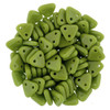 2-Hole TRIANGLE Beads 6mm CzechMates OPAQUE OLIVE