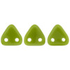 2-Hole TRIANGLE Beads 6mm OPAQUE OLIVE