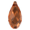 ELITE Eureka Crystal Briolette Pendant 11x5.5mm SMOKED AMBER 6010