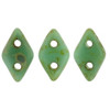 2-Hole Diamond Beads 4x6.5mm OPAQUE TURQUOISE PICASSO