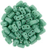 2-Hole Brick Beads 6x3mm CzechMates BLUE TURQUOISE