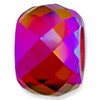 ELITE Eureka Crystal Briolette Bead XXL Hole 11mm SCARLET SHIMMER 2X 5043