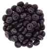 Czech Glass Beads Rondelle Disc METALLIC SUEDE DK PLUM 6mm