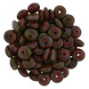 Czech Glass Beads Rondelle Disc OPAQUE RED PICASSO 6mm