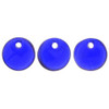 Czech Glass Lentil Beads COBALT