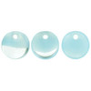 Czech Glass Lentil Beads CRYSTAL LT BLUE