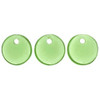 Czech Glass Lentil Beads PRAIRIE GREEN