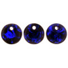 Czech Glass Lentil Beads COBALT PICASSO