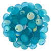 Czech Glass Lentil Beads MATTE TEAL AB 6mm