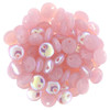 Czech Glass Lentil Beads MILKY PINK AB 6mm
