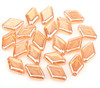 Diamond Shape 15x11mm Glass Beads GOLD AMBER