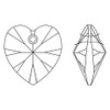 Swarovski Crystal Heart Pendant 14mm LIGHT ROSE SHIMMER 6228