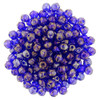 Czech Glass English Cut Beads LUSTER IRIS COBALT 3mm