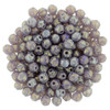 Czech Glass English Cut Beads LUSTER IRIS MILKY AMETHYST 3mm