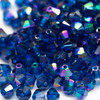 Swarovski Crystal Bicone Beads 4mm CAPRI BLUE CELADON Custom Coating 5328