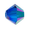 Swarovski Crystal Bicone Beads 4mm CAPRI BLUE CELADON Custom Coating 5328
