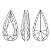Swarovski Crystal Teardrop Fancy Stone 14mm CRYSTAL GOLDEN SHADOW