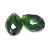 Eureka BASICS Faceted Teardrop Glass Beads EMERALD 12x8mm (Pack of 20) green glass drops