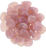 Rose Petal Czech Glass Beads 8x7mm ROSE SHIMMER MILKY PINK