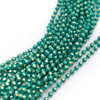 Diamond Cut Ball Chain 1.5mm TEAL GOLD By The Foot