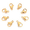 Stainless Steel LOBSTER CLAW Clasp 13x8mm Gold Plated
